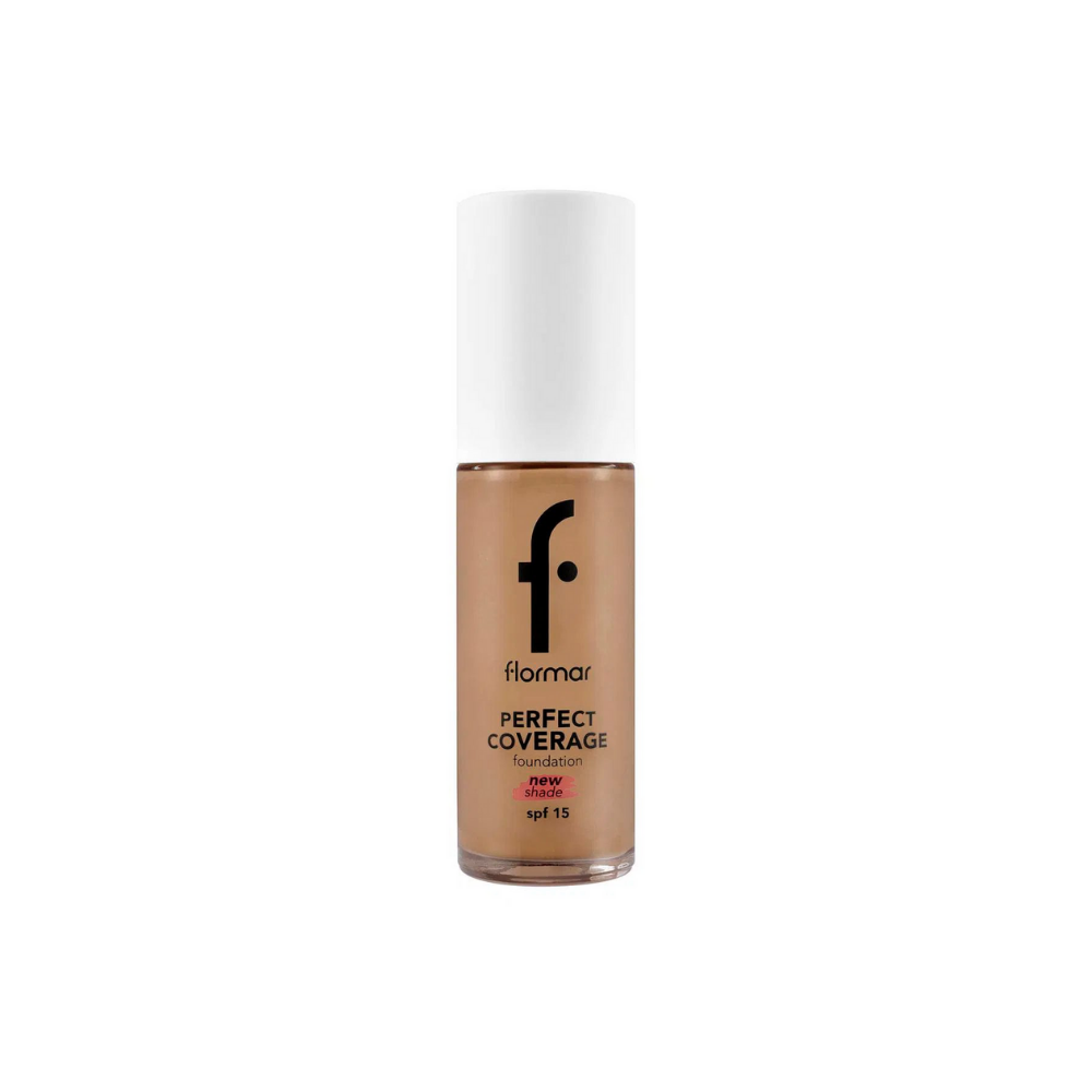 Flormar Perfect Coverage Highly Pigmented & Semi-gloss Finish SPF15 Foundation 30ml - 135 Hazel