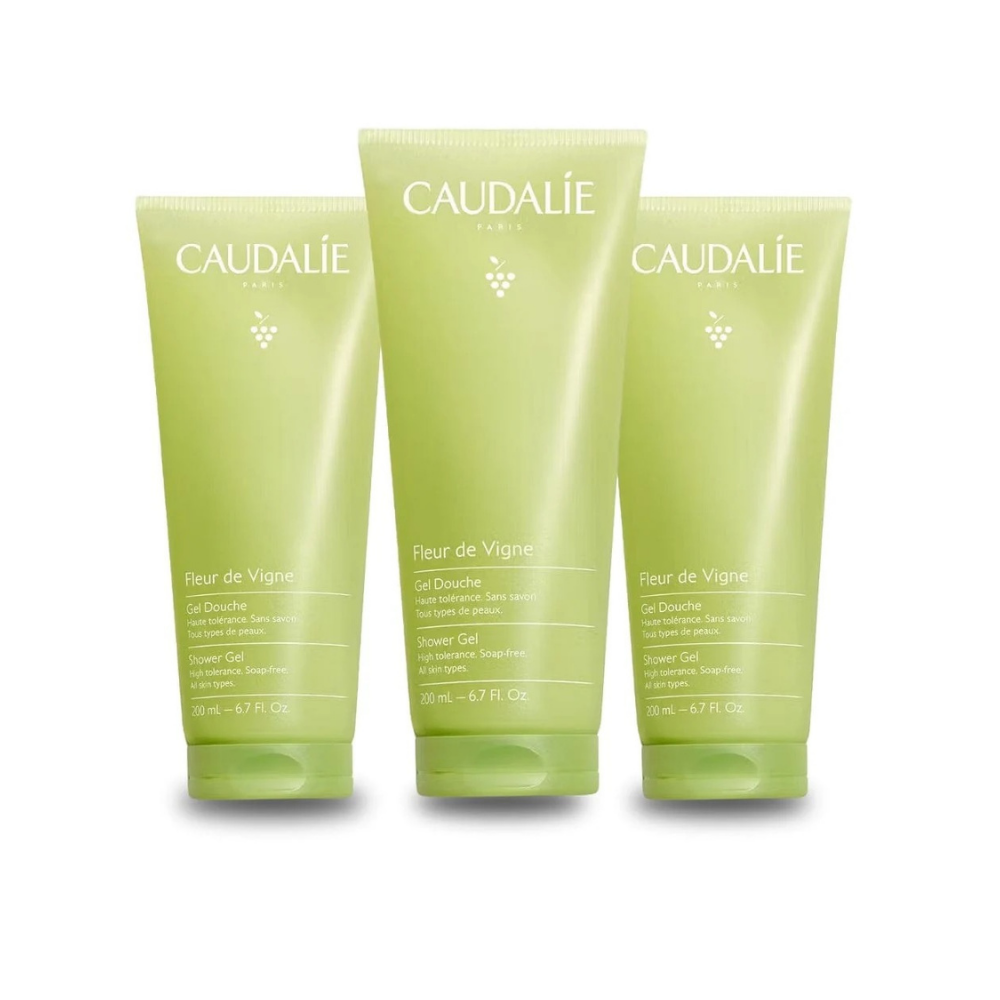 Caudalie Fleur de Vigne Shower Jel 200 ml -3 Pack