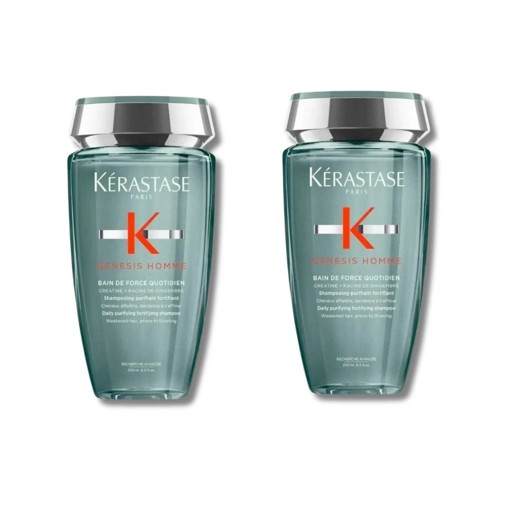 Kerastase Genesis Homme Bain De Force Ouotidien Strengthening Shampoo 250ml 2 Pack