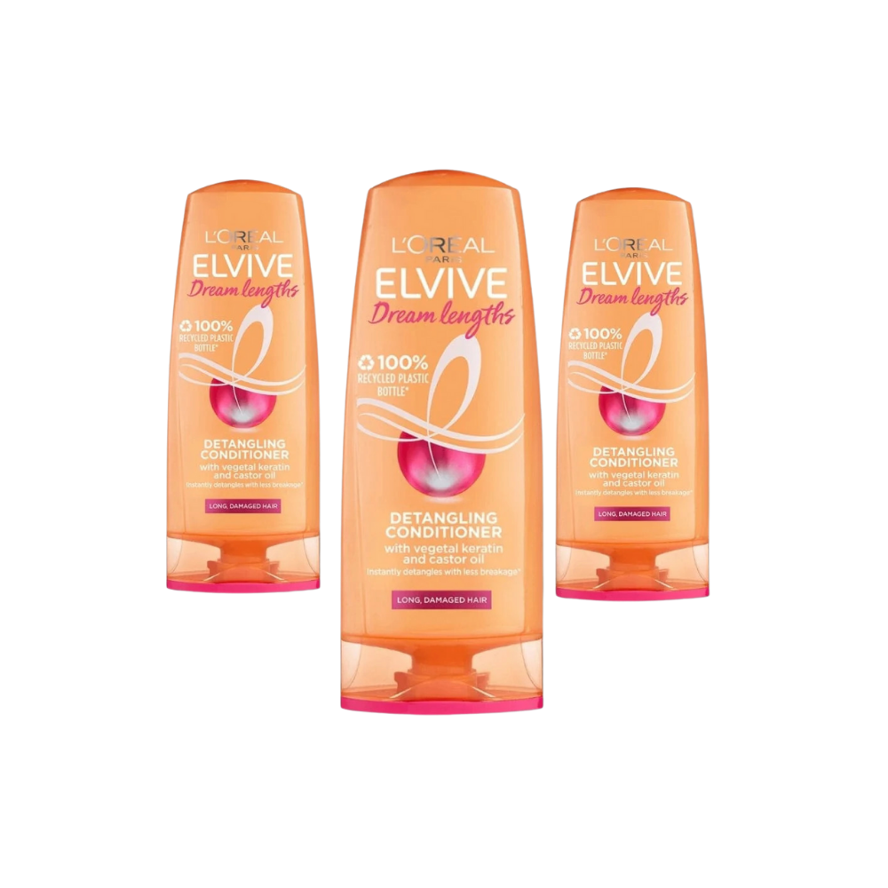 Loreal Paris Elseve Dream Long Repair Hair Conditioner 360ml 3 Pack