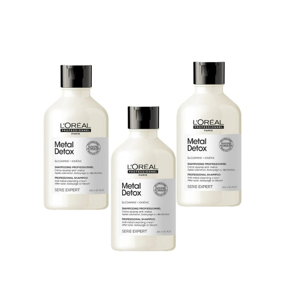 Loreal Professionnel Paris Serie Expert Metal Detox  Anti Metal Purifying Shampoo 300 ml 3 Pack