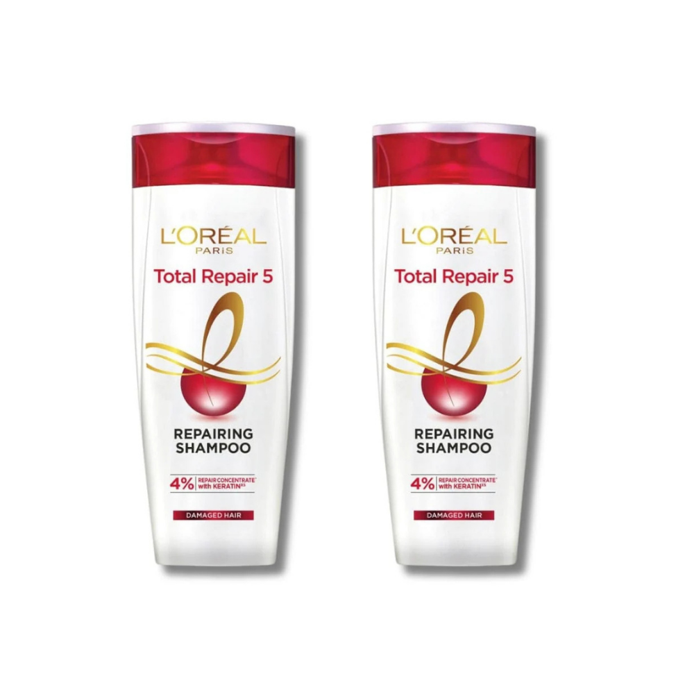 Loreal Paris Elseve Complete Repair 5 Structuring Treatment Shampoo for Damaged Hair 450 ml 2 Pack