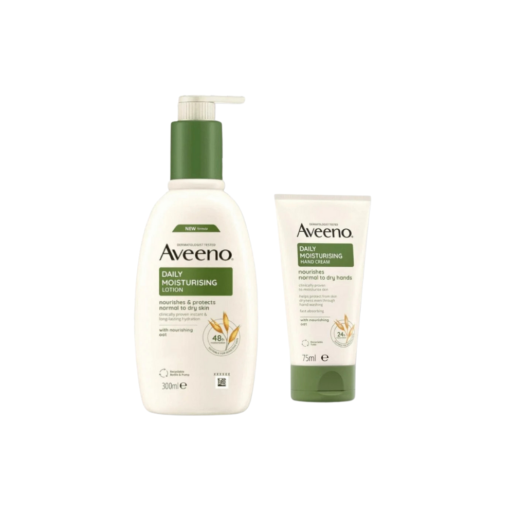 Aveeno Daily Moisturizing Body Lotion 300 ml & Daily Moisturizing Hand Cream 75 ml