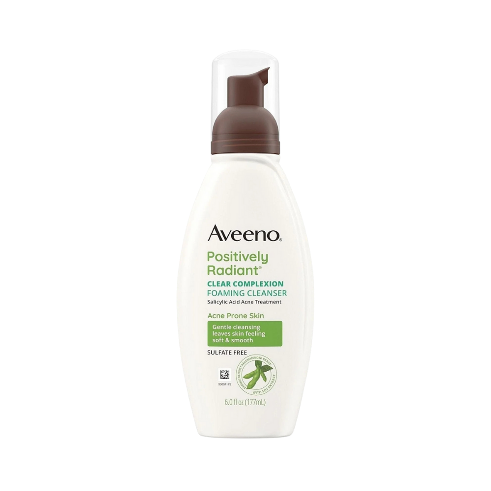 Aveeno Positively Radiant Oil-Free Foaming Facial Cleanser 177 ml