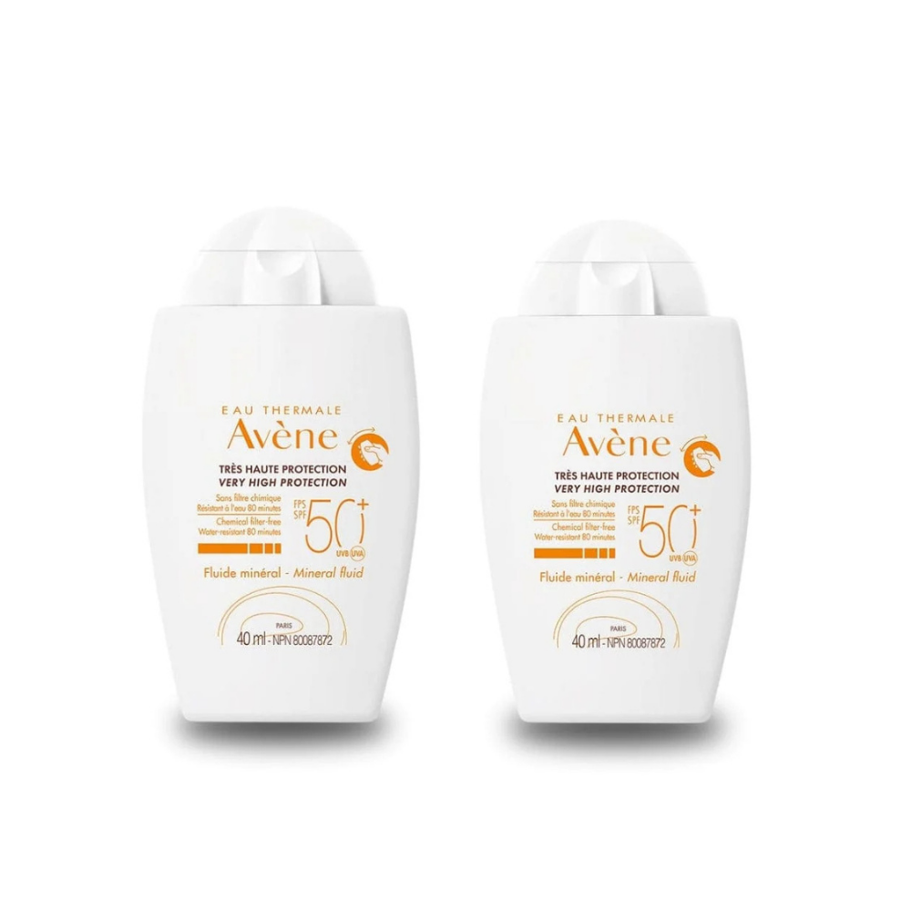 Avene Mineral Liquid Sunscreen SPF 50+ 40 ml -2 Pack