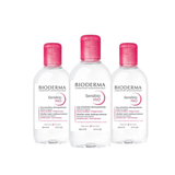 Bioderma Sensibio H2O Face and Make-up Cleansing Water 250 ml -3 Pack