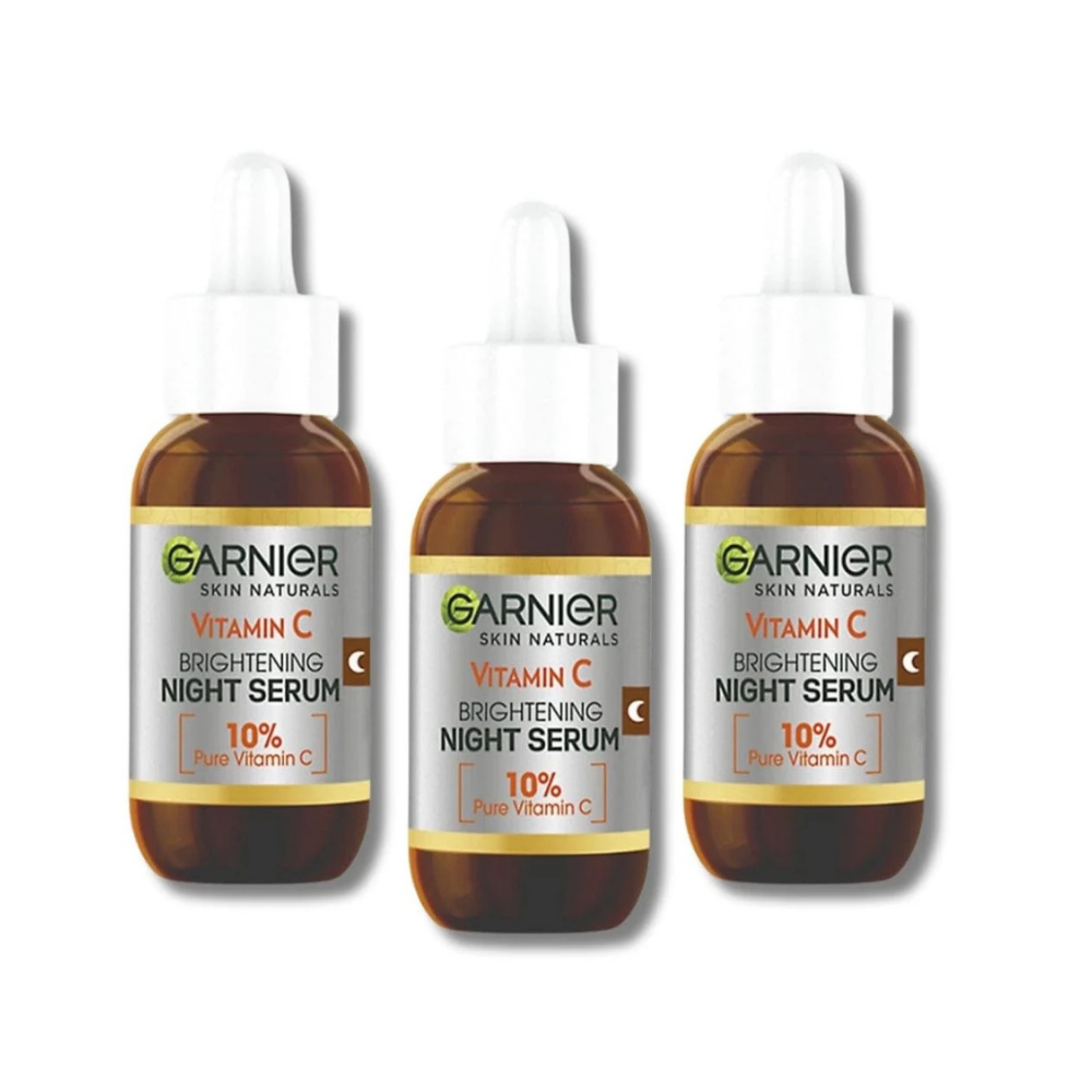 Garnier Skin Naturals Vitamin C Garnier Vitamin C Anti-Dark Spots & Brightening Night Serum 30 ml 3 Pack