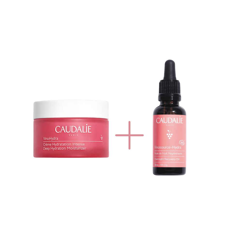 Caudalie VinoHydra Intensive Moisturising Care Cream  50 ml+ Caudalie Vinosource Hydra Overnight Recovery Oil 30 ml