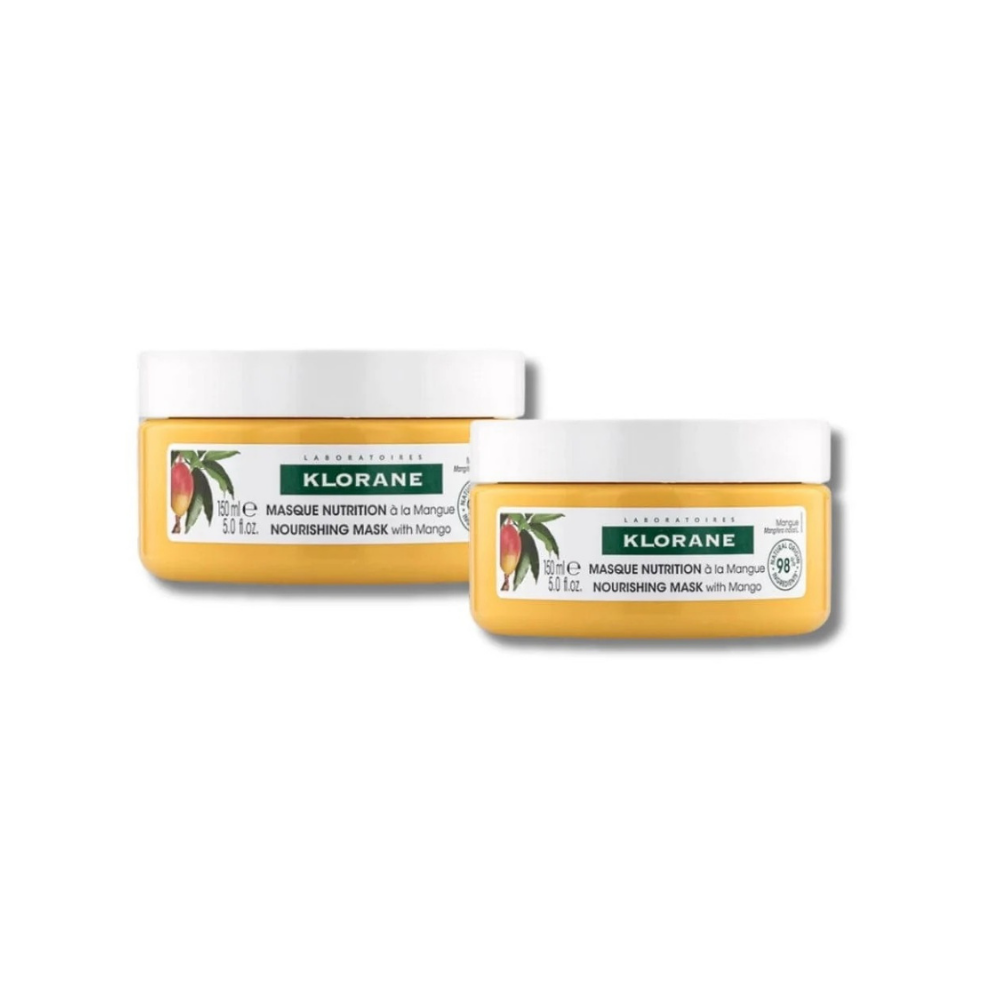 Klorane Mango Content Nourishing Hair Care Mask 150 ml -2 Pack