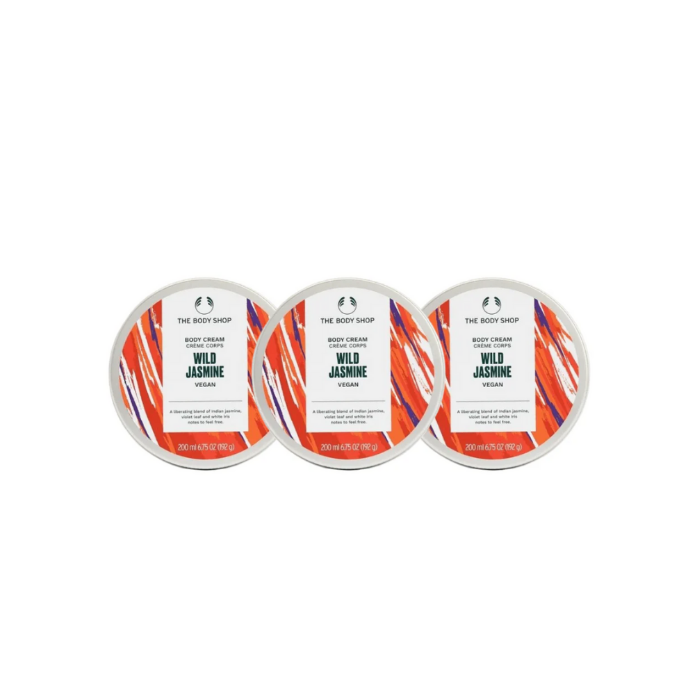 The Body Shop Wild Jasmine Body Cream 200ml 3 Pack