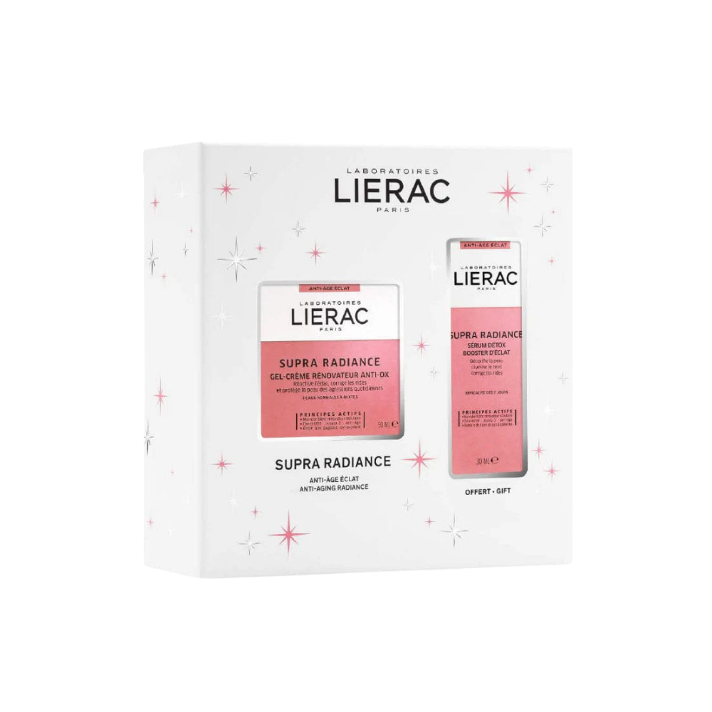 Lierac Supra Radiance Antioxidant Cream Gel Cream 50ml + Supra Radiance Detox Serum 30ml