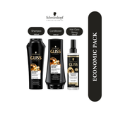 Schwarzkopf Gliss Ultimate Repair 3 Economic Pack Shampoo , Conditioner , Hair Care Spray Set