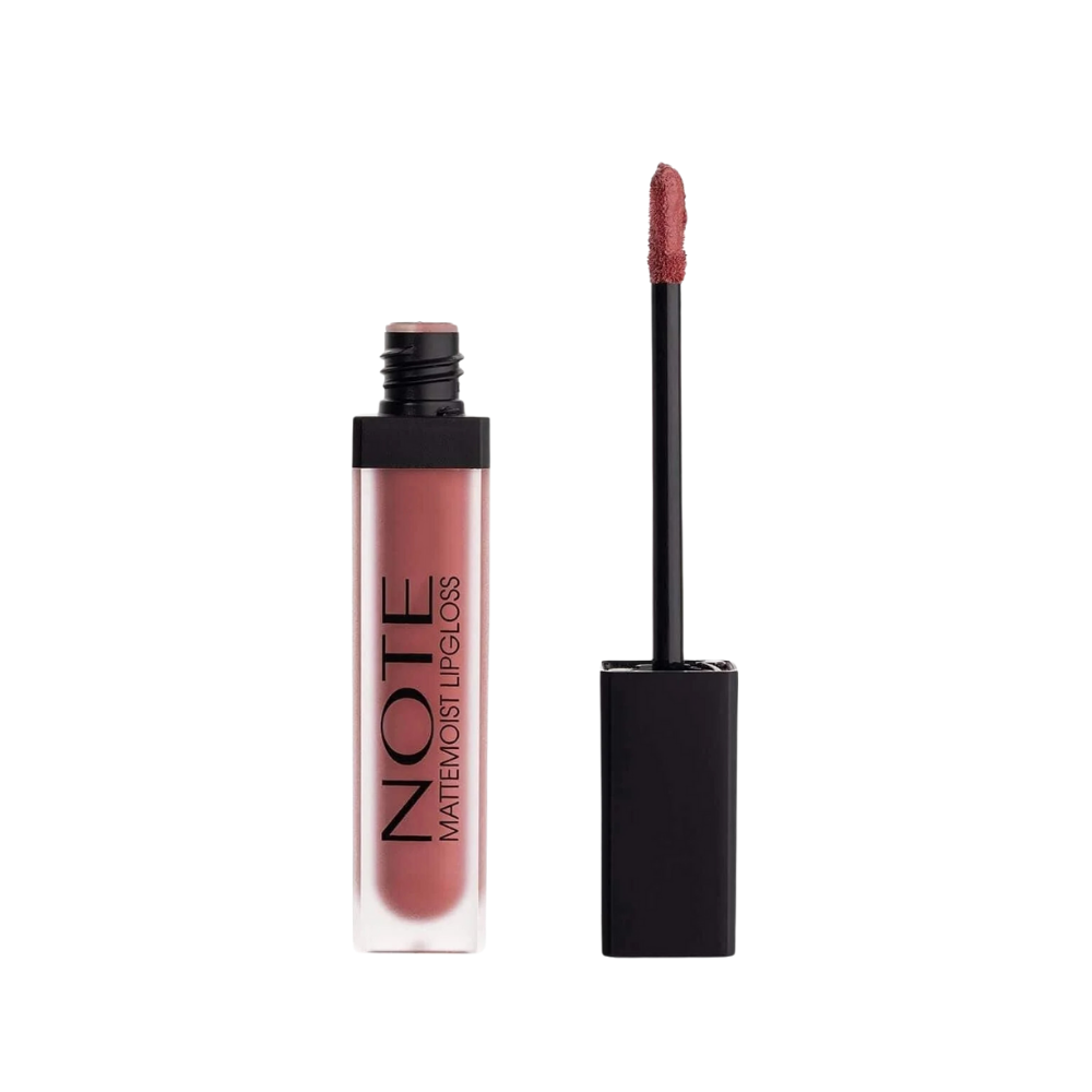 Note Cosmetics Mattemoist Lipgloss Semi Matte Satin Finish Liquid Lipstick-404 Jolly