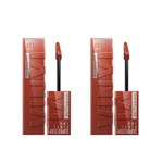 Maybelline New York Super Stay Vinyl Ink Long Lasting Liquid Gloss Lipstick - 130 Extra -2 Pack