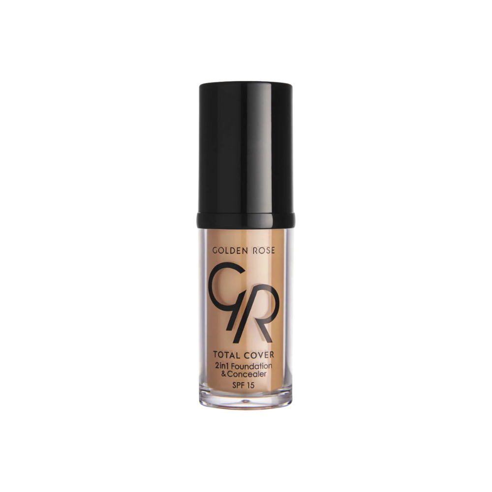 Golden Rose Total Cover 2 in 1 Foundation & Concealer - 15 Warm Sand