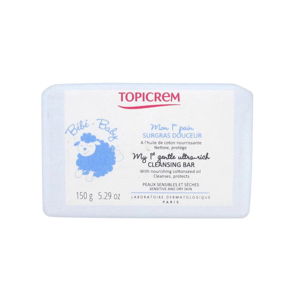 Topicrem Gentle Ultra Rich Cleansing Bar with Cotton Seed Oil Extract 150 gr