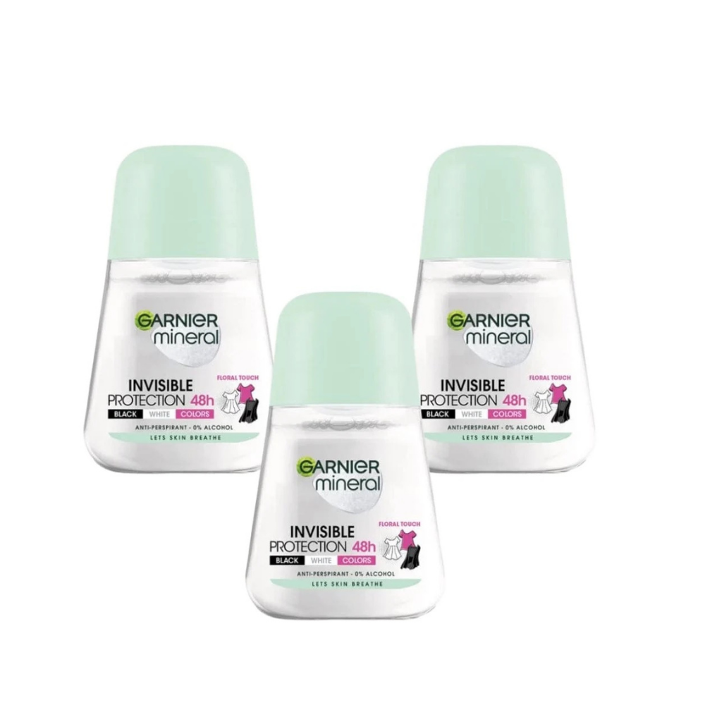 Garnier Invisible Protection Anti-Perspirant Roll-On 50 ml / 1.7 fl oz 3 Pack - Chivela