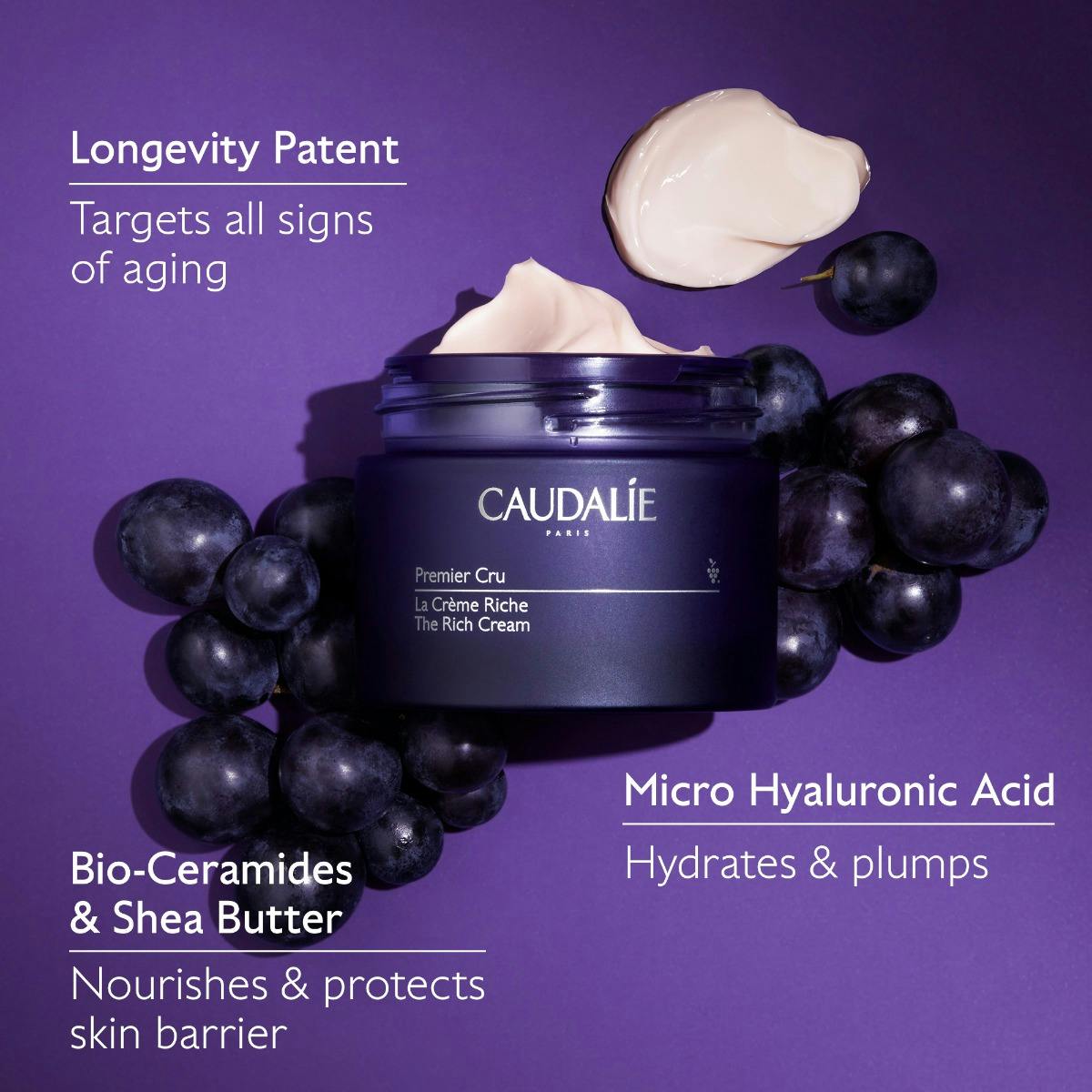 Caudalie Premier Cru Barrier Rich Moisturizer with Ceramides - Refill NEW - Chivela