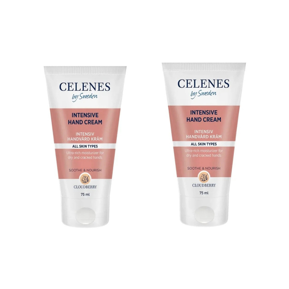 Celenes by Sweden Cloudberry Intensive Hand Cream 75 ml / 2.5 fl oz -2 Pack - Chivela