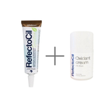 RefectoCil Sensitive Medium Brown Eyebrow and Eyelash Dye Medium Brown 15 ml + RefectoCil 3% 10 vol. Cream Oxidant 100 ml - Chivela