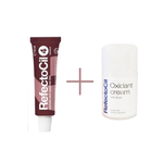 RefectoCil Eyebrow and Eyelash Dye No:4 Chestnut 15 ml +RefectoCil 3% 10 vol. Cream Oxidant 100 ml - Chivela