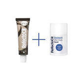 RefectoCil Eyebrow and Eyelash Dye No:3 Dark Brown 15 ml + RefectoCil 3% 10 vol. Liquid Oxidant 100 ml - Chivela