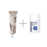 RefectoCil Eyebrow and Eyelash Dye No:3.1 Light Brown 15 ml +RefectoCil 3% 10 vol. Liquid Oxidant 100 ml - Chivela