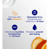 Nivea Q10 + Vitamin C Firming Body Lotion for Dry Skin 400ml / 13.5 fl oz 4005800098833