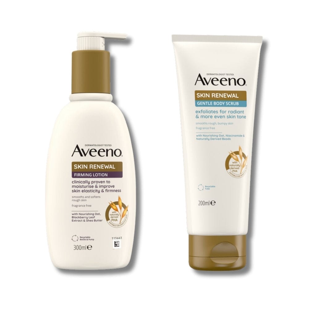 Aveeno Skin Renewal Firming Lotion 300 ml & Skin Renewal Body Scrub 200 ml 715936237337