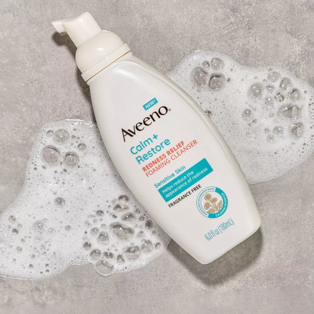 Aveeno Cleaners Anti-Redness Face Wash Foam 180ml 381372022464