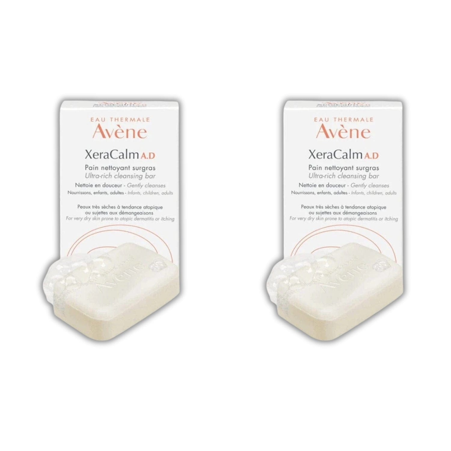 Avene XeraCalm AD Ultra Rich Cleansing Bar 100 g Soap -2 Pack 715936237931