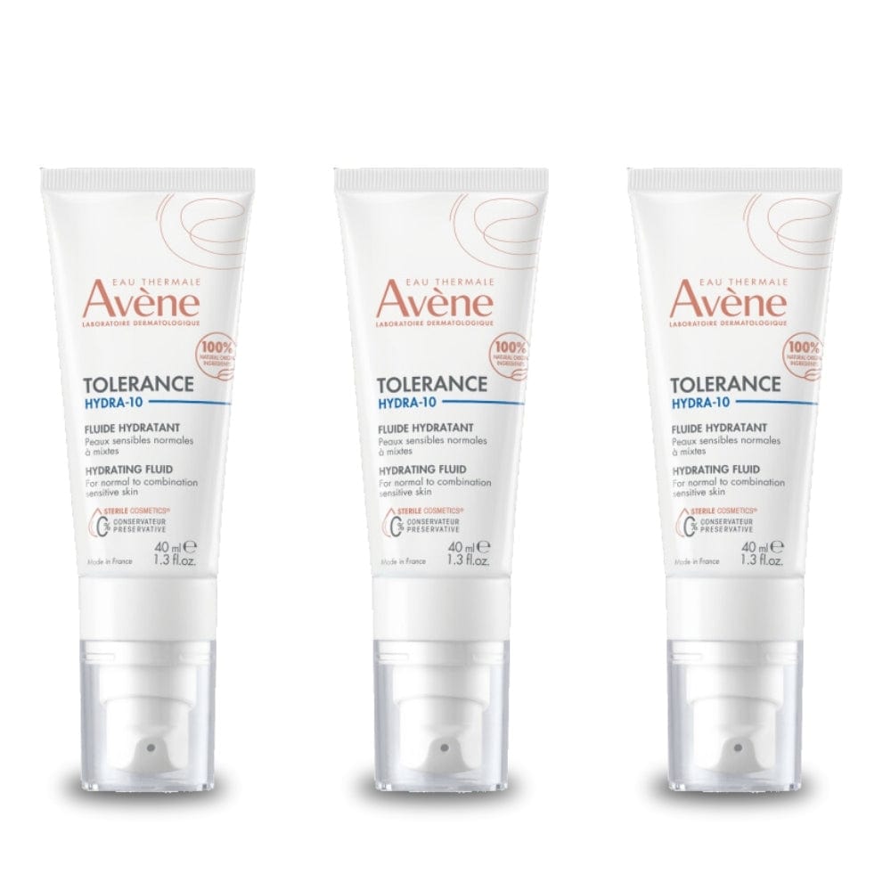 Avene Tolerance Hydra-10 Hydrating Fluid Cream 40 ML -3 Pack 715936239447