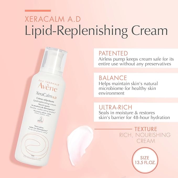 Avene XeraCalm AD Cream Moisturizing Cream 400 ml -2 Pack 715936239836