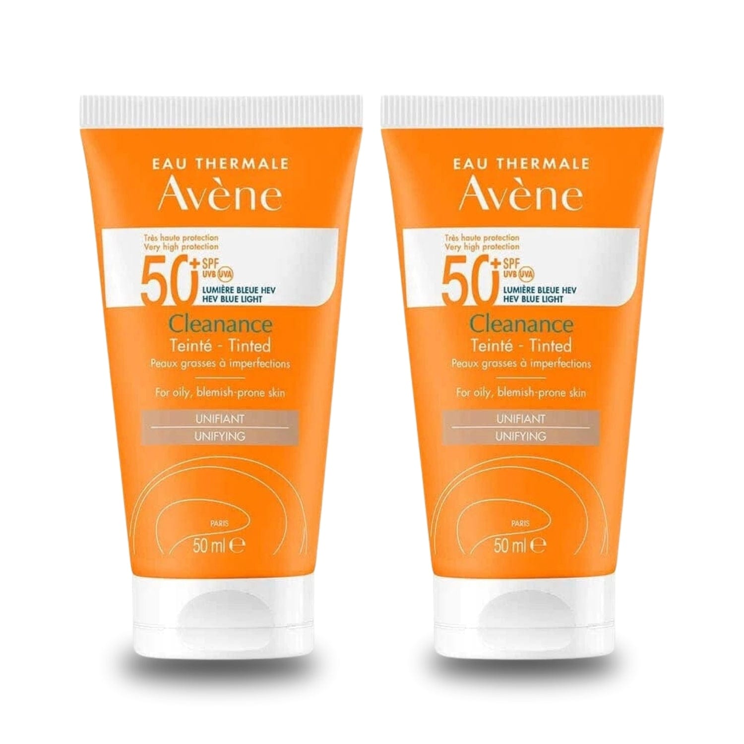 Avene Cleanance Solaire Tinted Spf 50 50 ML Tinted Sunscreen for Oily Skin -2 Pack 715936237900