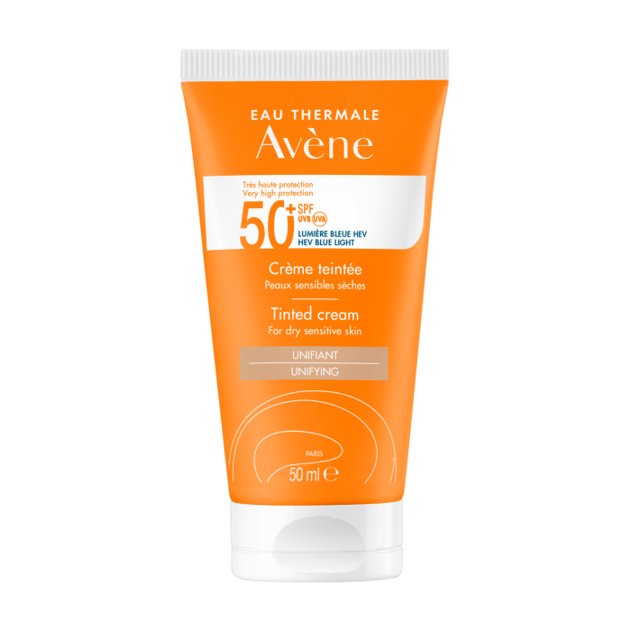 Avene Creme Teintee SPF 50 50 ML Tinted Sunscreen 3282770149524