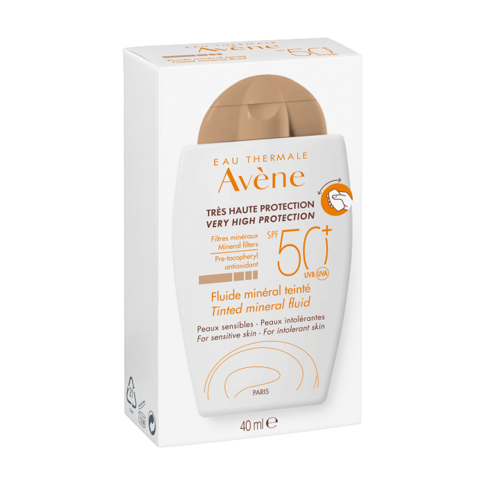 Avene Fluide Mineral Teintee Spf 50 40 ML Tinted Sunscreen -2 Pack 715936230000