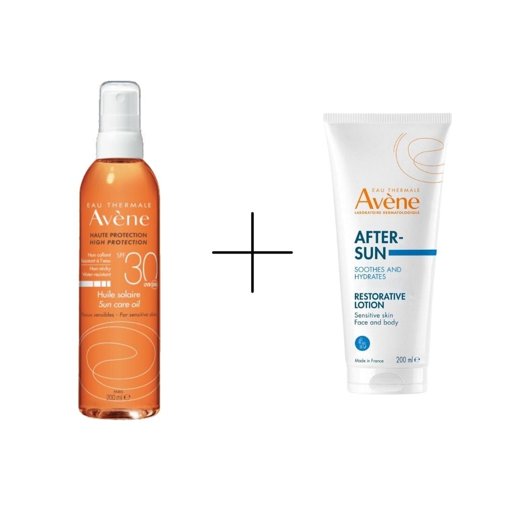 Avene Huile Solaire Sun Care Oil Spf 30 200 ML Tanning Oil + Avene After Sun After Sun Care Lotion 200 ml 715936232479