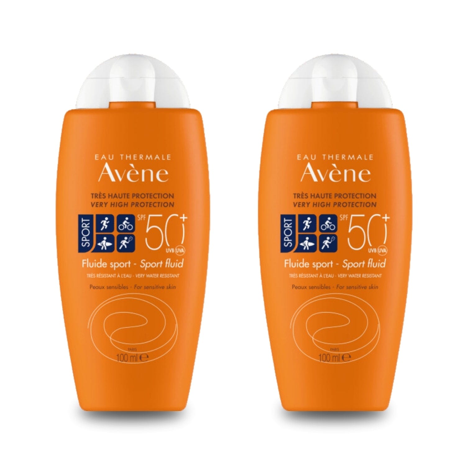 Avene Solaire Fluide Sport Spf 50 Sunscreen 100 ml -2 Pack 715936237801