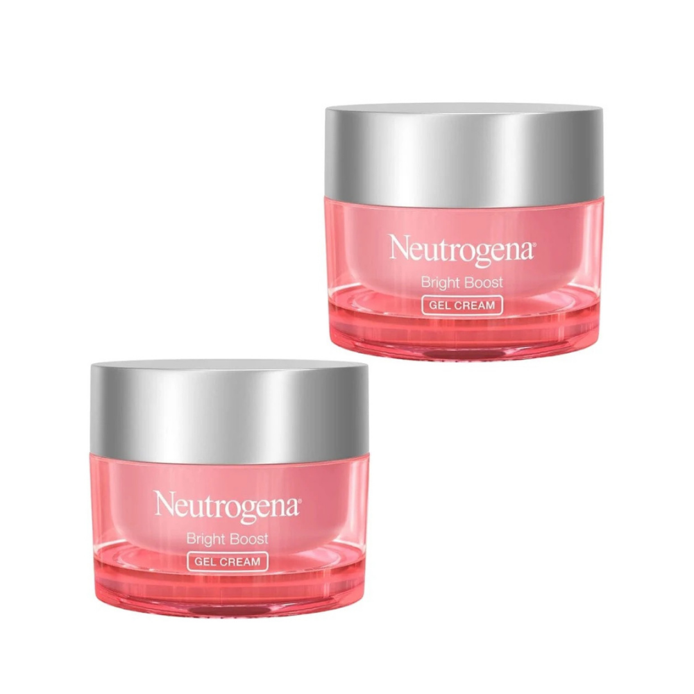 Neutrogena Bright Boost Brightening Gel Moisturizing Face Cream with Neoglucosamine 50ml / 1.7 fl oz 2 Pack - Chivela