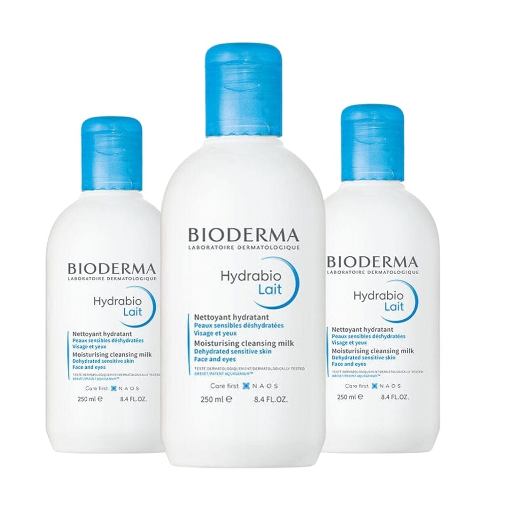 Bioderma Hydrabio Milky Cleanser 250ml -3 Pack 715936240306