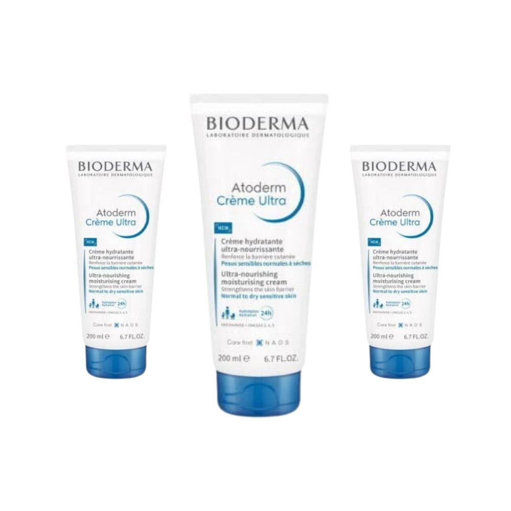 Bioderma Atoderm Ultra Moisturizing Cream 200ml 3 Pack 715936232677