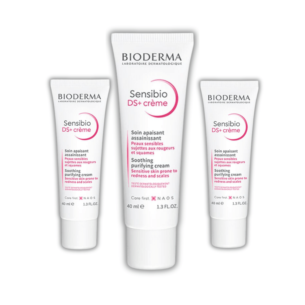 Bioderma Sensibio DS+ Soothing Refreshing Skin Cream 40 ml -3 Pack 715936237184