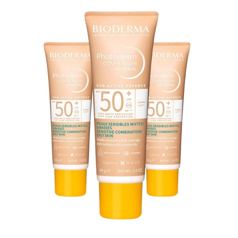 Bioderma Photoderm Cover Touch Mineral SPF 50 40 Ml - Light -3 Pack 715936230314