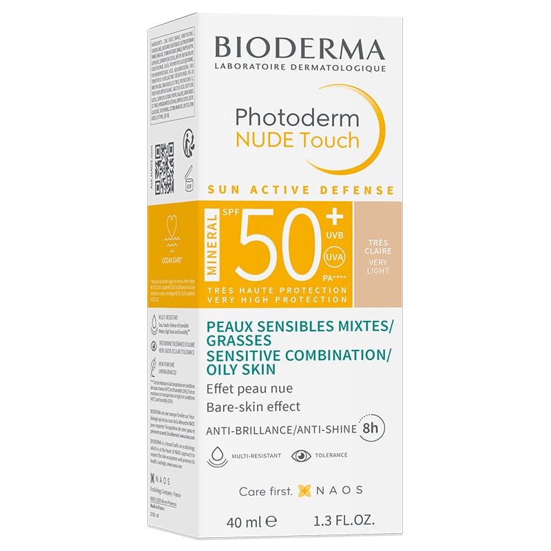 Bioderma Photoderm Nude Touch SPF50+ Very Light 40 ml -2 Pack 715936230369