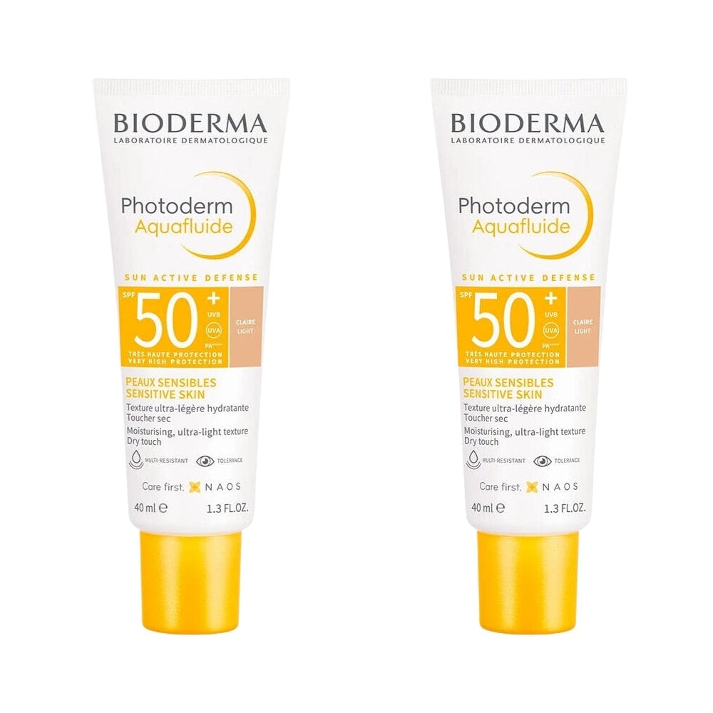 Bioderma Photoderm SPF 50+ Aquafluide Tinted Sunscreen 40 ml - Light -2 Pack 715936230444