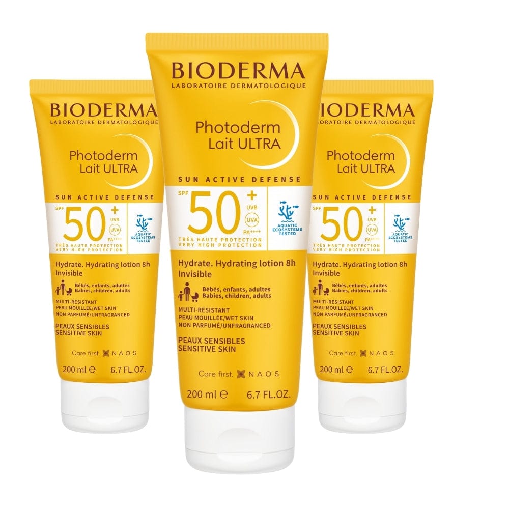 Bioderma Photoderm SPF 50+ Lait Ultra Sun Lotion 200 ml -3 Pack 715936230475