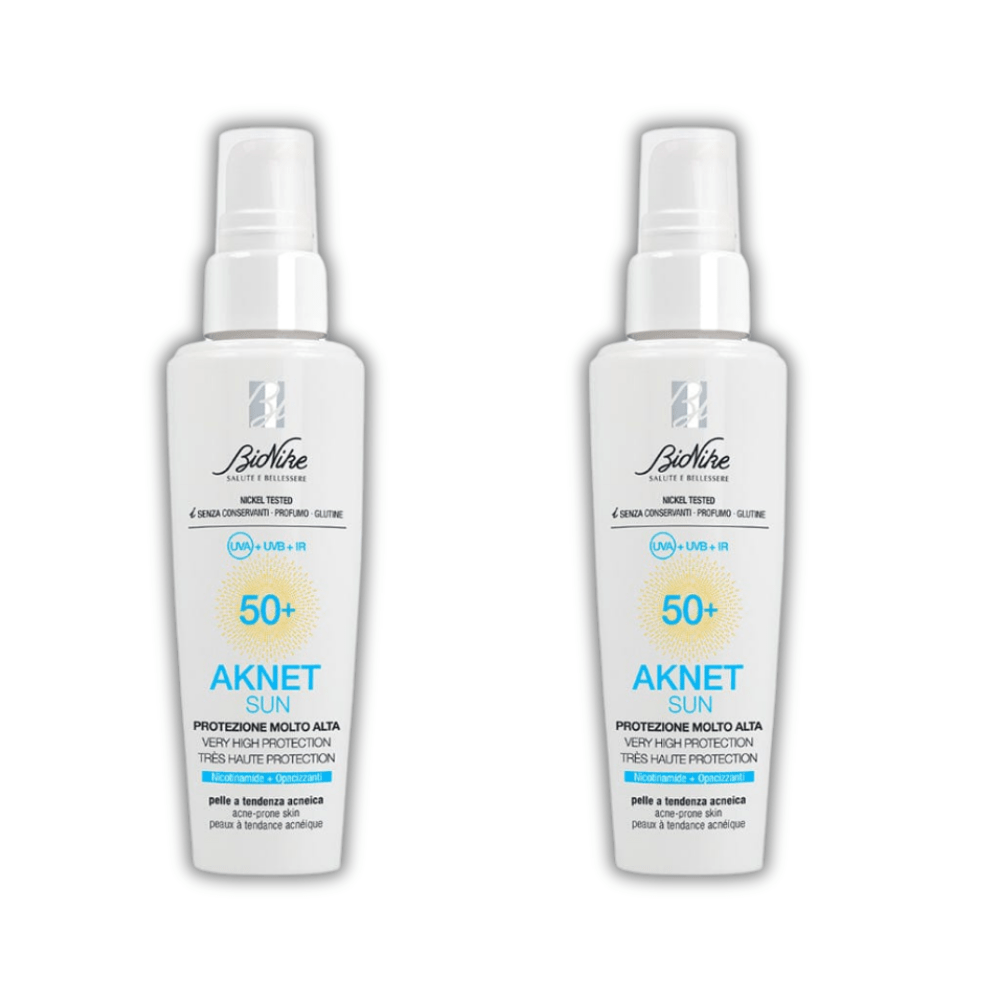 Bionike Aknet Sun Sunscreen Cream Gel Spf50+ 50 ml -2 Pack 715936233667