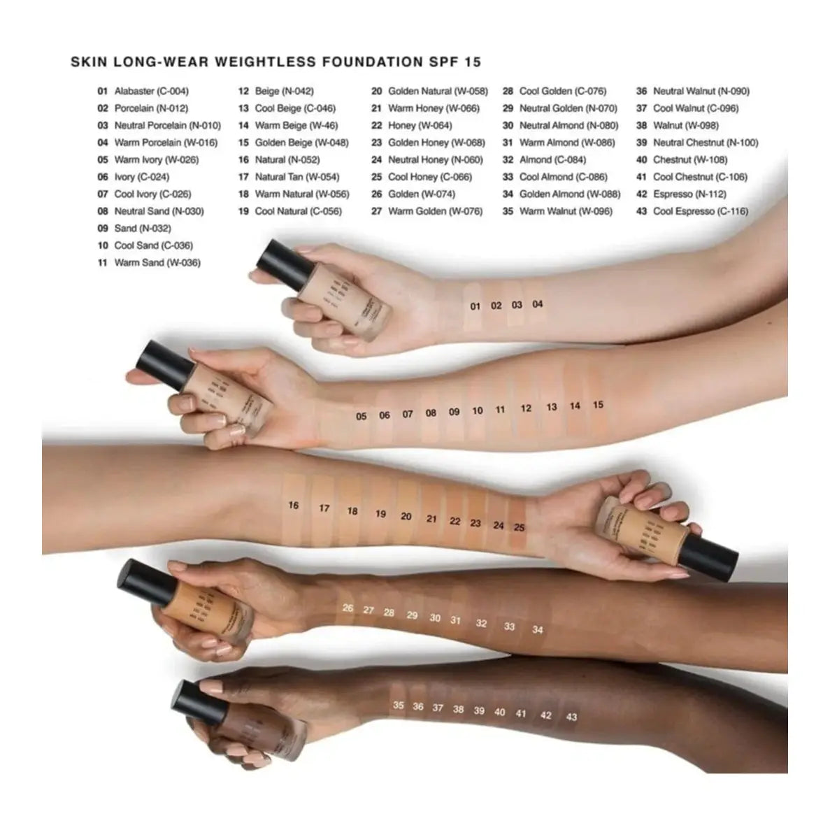 Bobbi Brown Skin Long-Wear Weightless Foundation Spf 15 30ml-Cool Beige (C-046) 716170226224