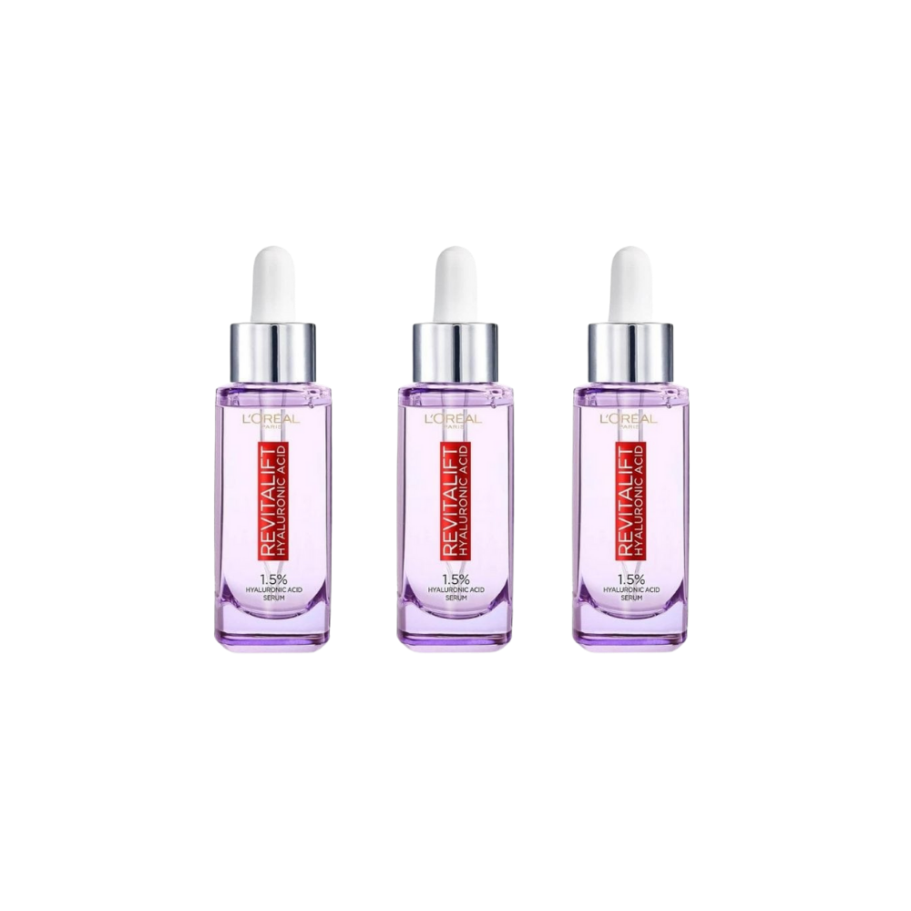 Loreal Paris Revitalift Filler Hyaluronic Acid 1.5% Pure Concentrated Serum 3 Pack - Chivela