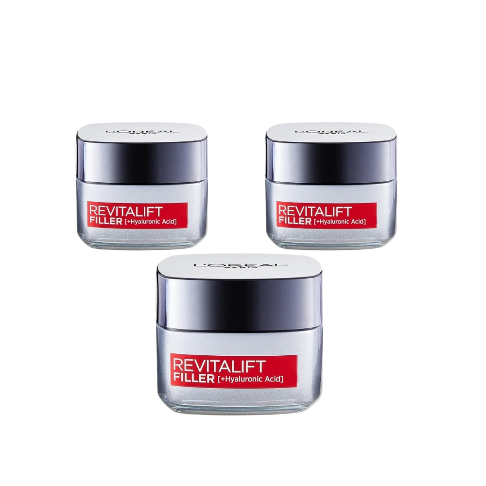 Loreal Paris Revitalift Hyaluronic Anti-Aging Day Filler Cream 50 ml 3 Pack - Chivela